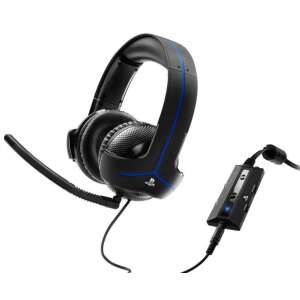 Thrustmaster Y-300P PS3/PS4 Gaming Headset, black and blue, with microphone and inline controller - Thrustmaster