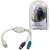 LogiLink AU0004A USB na PS/2 adaptér, biely, zabalený