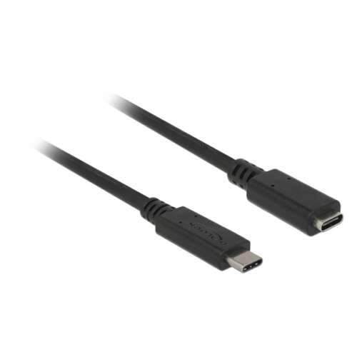 Predlžovací kábel DeLock SuperSpeed USB 3.1 Gen 1 Type-C samec > samica, 2m čierny