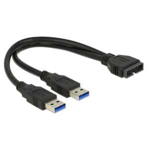 DeLock USB 3.0 Pin header to 2x USB 3.0 Type-A cable, 25cm - Computers and Accessory