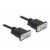 DeLock RS-232 D-Sub9 female to female null modem with narrow plug housing Serial Cable 2m Black 86605 71932999