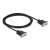 Kabel szeregowy DeLock RS-232 D-Sub9 żeński-żeński null modem, 2 metry, czarny