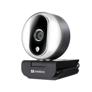 Sandberg Streamer USB Webcam Pro, full HD 1080p webcam with built-in ring light and microphone - Webcam