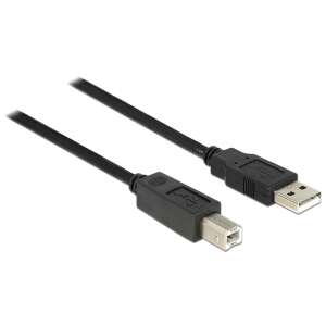 Kábel DeLock USB 2.0 A do B, 11 metrov dlhý, čierny - USB káble