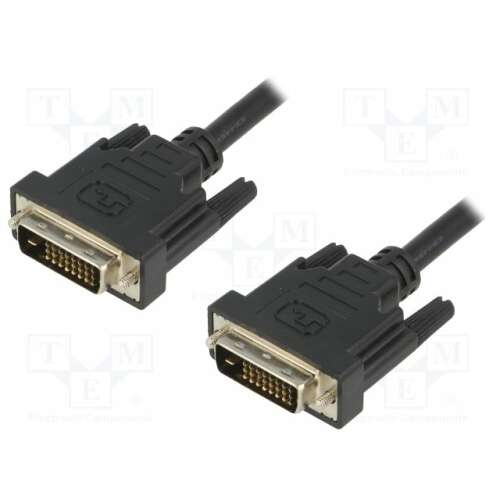 Assmann DVI-D Dual Link kábel, 1 méter, fekete - DVI kábel