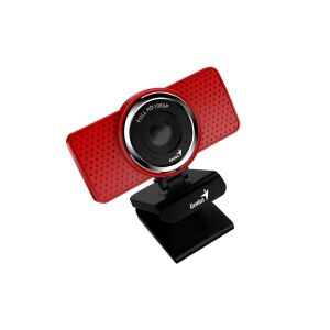 Angled view of Genius eCam 8000 Red Webcam - Photography, Video & Optic