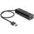 DeLock USB 3.0 Hub with 3 Ports and Gigabit LAN Adapter