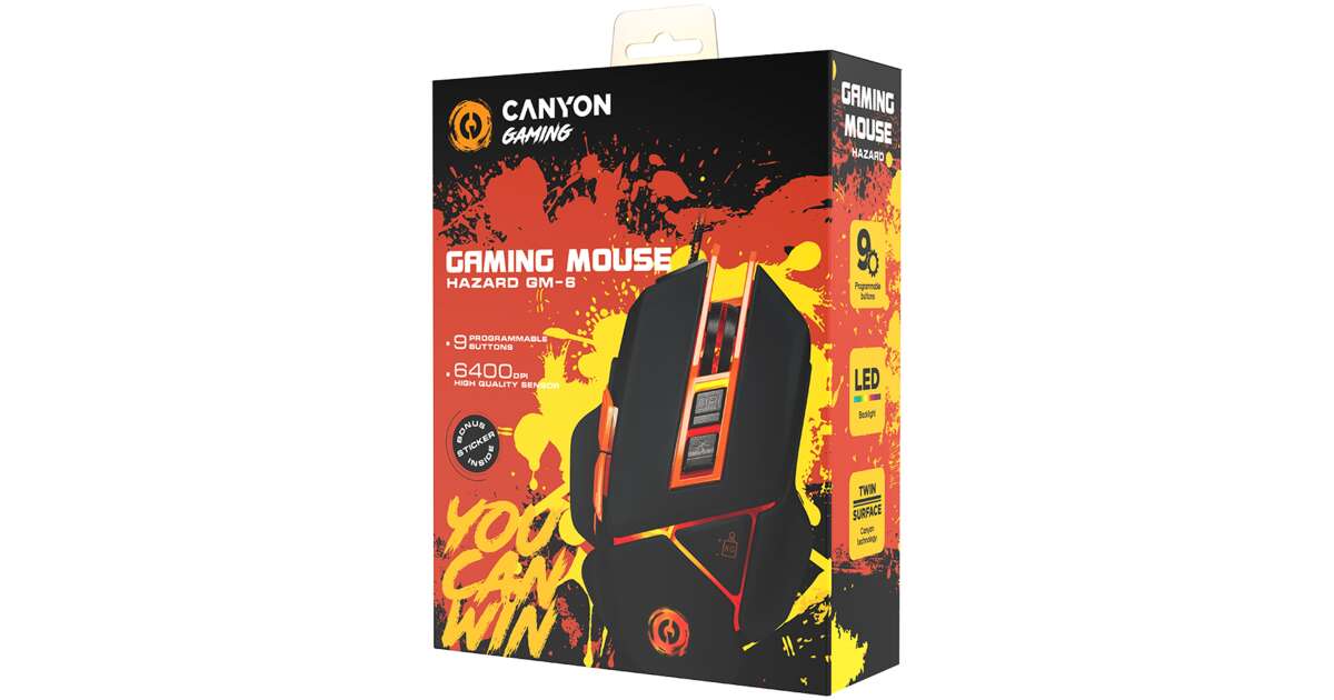 Canyon CND-SGM6N Hazard Gaming Mouse Black CND-SGM6N | Pepita.hu