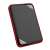 Silicon Power Armor A62S 1TB external hard drive, black with red rubberized edge, angled view