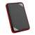 Silicon Power Armor A62S 1TB external hard drive, black with red rubberized edge, angled view