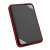Silicon Power Armor A62S 1TB external hard drive, black with red rubberized edge, angled view