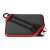 Silicon Power Armor A62S 1TB external hard drive with USB cable, black with red rubberized edge