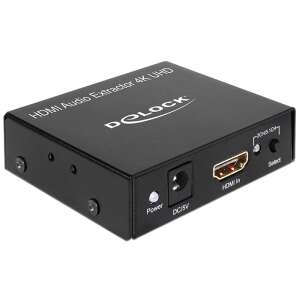 DeLock HDMI Audio Extractor 4K 30Hz Czarny 62692 82194668 - Konwerter HDMI
