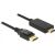 DeLock DisplayPort 1.2 samec &gt; vysokorýchlostný HDMI-A samec pasívny 4K 2m kábel čierny 85317 107571467