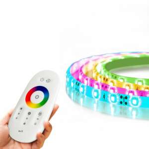 Bandă LED RGB - "MagicControl" - 5 m - 100+ programe, telecomandă tactilă - IP65 62460239 benzi cu LED-uri