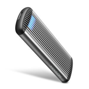 AXAGON EEM2-SA USB micro-B 3.2 Gen 1 - M.2 SATA SSD GehĂ¤use, Werkzeuglos - gerippt 140103911 - AXAGON