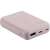Intenso XS10000 10000mAh Power Bank, Розов, страничен изглед, показващ портовете