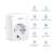 TP-Link Tapo P110 Mini okos Wi-Fi aljzat, fehér, ferde nézet, felsorolt funkciókkal