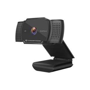 Webcam Conceptronic AMDIS02B 2K cu autofocus, negru - Camere web