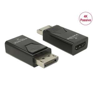 DeLock DisplayPort auf HDMI Adapter, 4K passiv, schwarz - Delock DisplayPort-Konverter