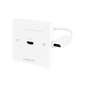 LogiLink HDMI nástenná doska s HDMI samicou, biela - Logilink