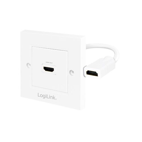 Logilink HDMI Wall Plate with 1x HDMI female White AH0014