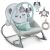 Nukido Babywippe mit abnehmbarem Spielzeug, grau und mint