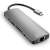 Sharkoon USB-C dokkoló állomás, szürke, 7 az 1-ben, HDMI, Ethernet, SD kártya olvasóval, USB 3.0 portokkal