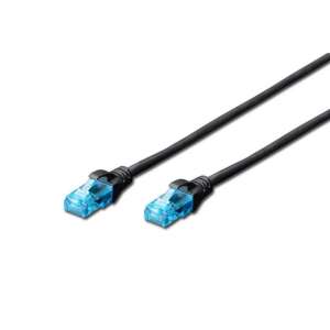 Кабел за свързване Digitus CAT5e U/UTP, 2m черен, конектори RJ45 - Digitus UTP кабел