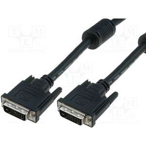 Cablu Assmann DVI-D Dual Link, 5m, negru, AK-320101-050-S - Cabluri DVI