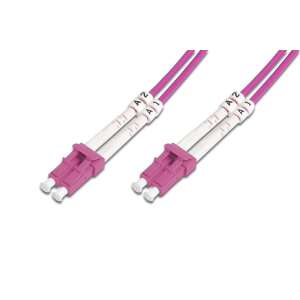 Kabel światłowodowy Digitus DK-2533-01-4 1 metr LC do LC OM4 fioletowy - Kabel optyczny