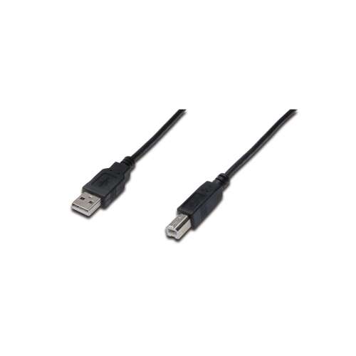 Assmann USB 2.0 A-B kábel, 0,5m, fekete