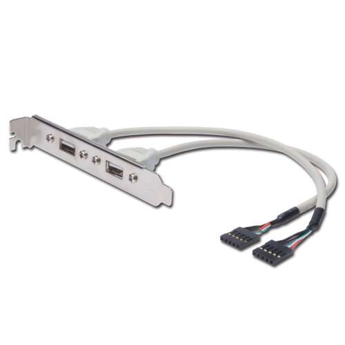 Kabel Assmann USB Slot Bracket, 2x typ A-2x5pin IDC AK-300301-002-E