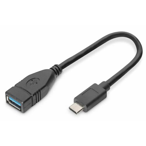 ASM AK-300315-001-S ASSMANN Kabel adapter USB 3.0 SuperSpeed OTG Typ USB C/USB A M/Ż czarny 0,15m 133594867