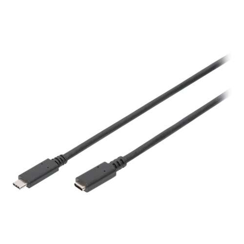 Kabel przedłużające Assmann USB typu C, typ C 0,7m Czarny AK-300210-007-S