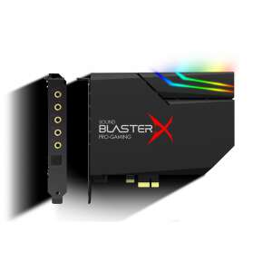 Creative Sound BlasterX AE-5 Plus 5.1 PCIe Zvuková karta, čierna, šikmý pohľad - Zalman