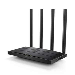 TP-Link Archer C6U AC1200 Wireless MU-MIMO Gigabit Router, schwarz, Vorderansicht - TP-Link