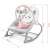 Scaun balansoar Nukido cu vibrații și jucării pentru bebeluși, gri și roz, dimensiuni