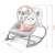 Scaun balansoar Nukido cu vibrații și jucării, gri și roz, dimensiuni