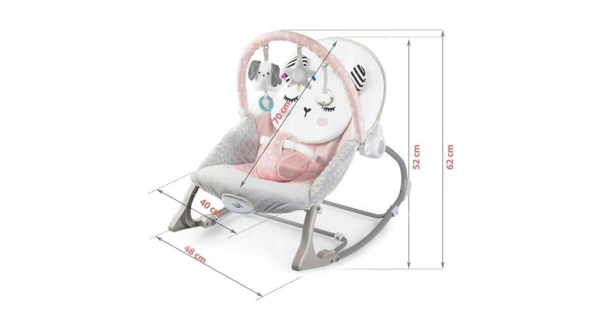 Nukido Vibrating Lounge Chair mit Toys graurosa