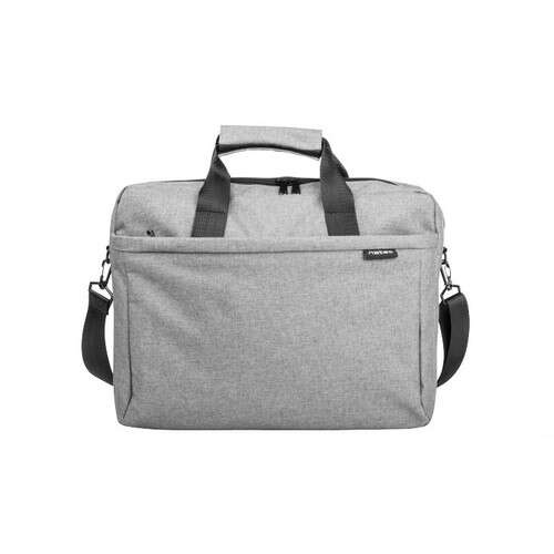 Natec Mustela 15,6 Zoll Laptop-Tasche, grau, mit Schultergurt