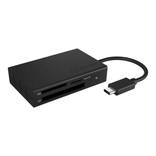 Raidsonic IcyBox IB-CR401-C3 externer Multi-Kartenleser mit USB-C 3.0 Schnittstelle, schwarz