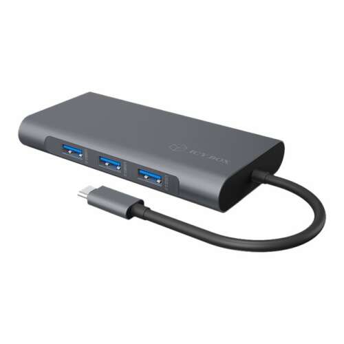 Raidsonic IcyBox IB-DK4040-CPD USB Type-C Dockingstation mit zwei Video-Schnittstellen