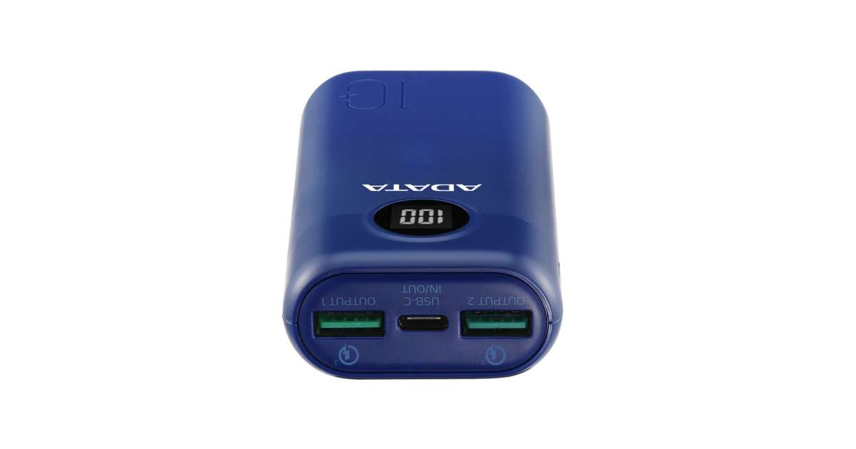 Bateria Portatil / Power Bank 20000mAh ADATA P20000QCD Blue /  AP20000QCD-DGT-CDB