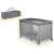 RicoKids Foldable Travel Cot with Mattress #grey 98666471
