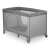 RicoKids travel cot with mattress, grey, foldable, portable, safe for baby