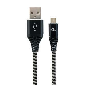 Cablu alimentare si date Gembird, USB 2.0 (T) la Micro-USB 2.0 (T), 1m, Negru / Alb CC-USB2B-AMmBM-1M-BW (CC-USB2B-AMmBM-1M-BW) (CC-USB2B-AMmBM-1M-BW) 94799205 - Cabluri de date