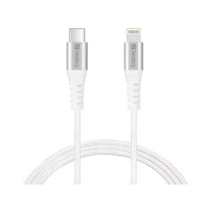 Kabel Sandberg USB-C do Lightning, białe, 1 metr, plecione - Sandberg Kabel Lightning