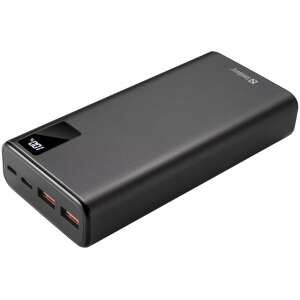 Sandberg 420-59 20000mAh Powerbank Schwarz, 20W USB-C PD, 3 Anschlüsse, Aluminium, schwarz - Sandberg