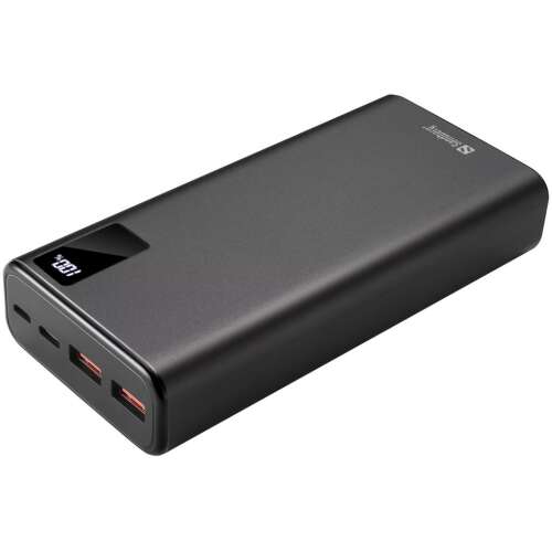 Sandberg 420-59 20000mAh Powerbank czarny, 20W USB-C PD, 3 porty, aluminium, czarny